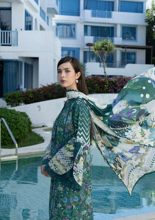 Elaf Prints Lawn Vol 1 2026=9A PEACOCK Aangan the essence of lawn & chiffon