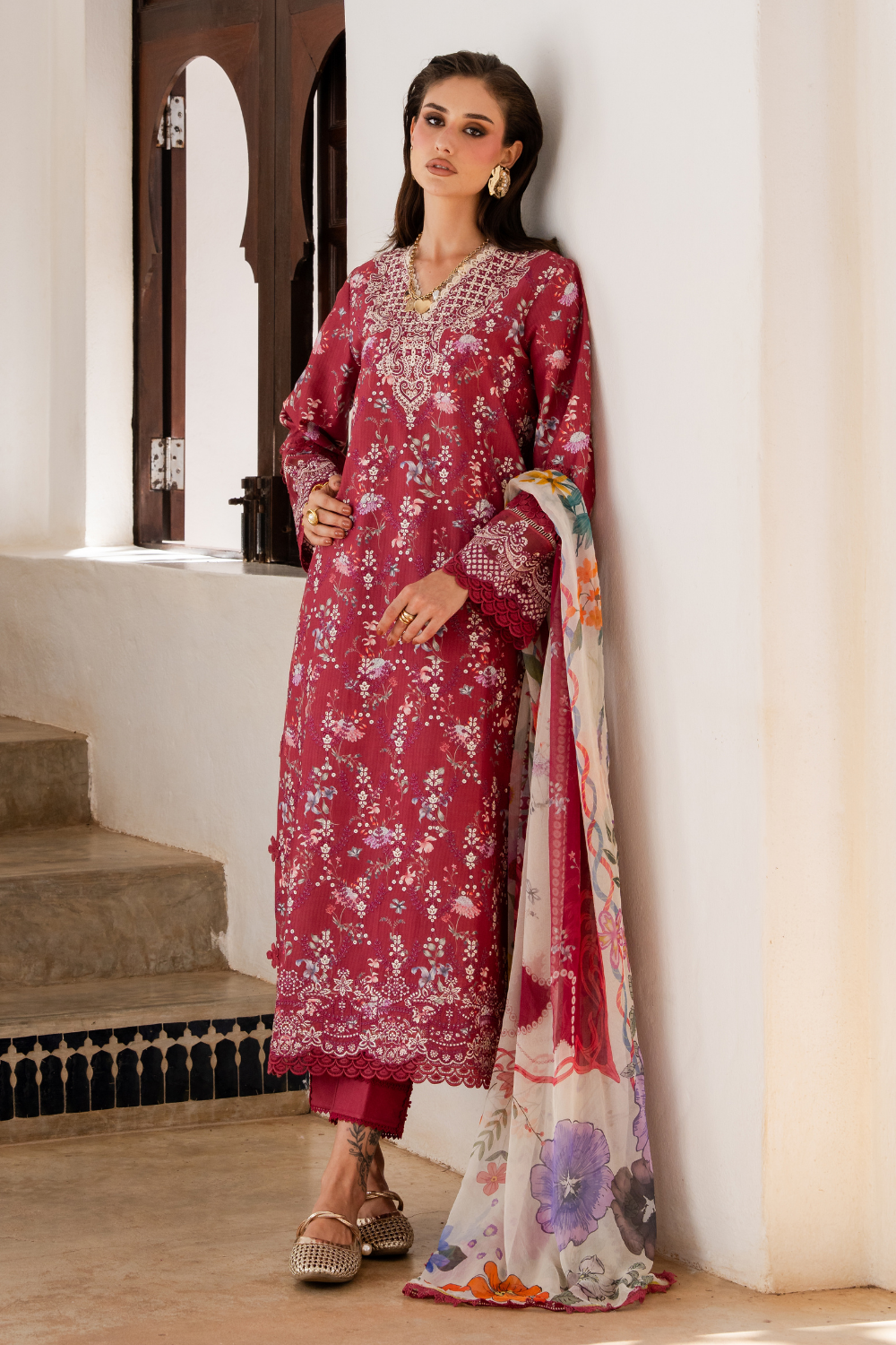 Aabyan Shezlin Chikankari Edit '26=AMARA Aangan the essence of lawn & chiffon