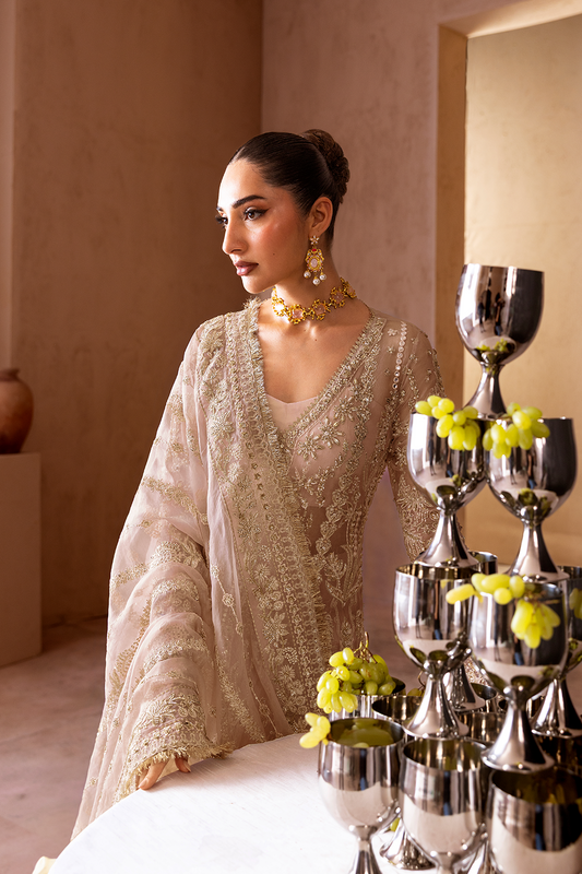 Eman Adeel Clay & Couture-CLESTIAL Aangan the essence of lawn & chiffon