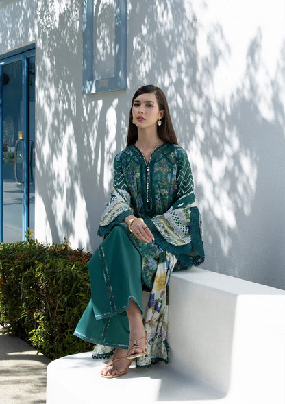 Elaf Prints Lawn Vol 1 2026=9A PEACOCK Aangan the essence of lawn & chiffon
