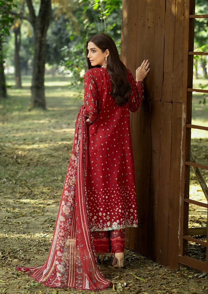 Elaf Chikankari Prints Lawn 2026=ERC-1B MARJAAN Aangan the essence of lawn & chiffon