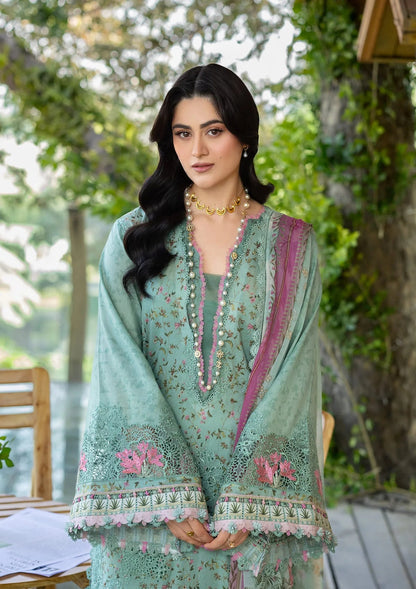 Elaf Chikankari Prints Lawn 2026=ERC--4B NAYAB Aangan the essence of lawn & chiffon