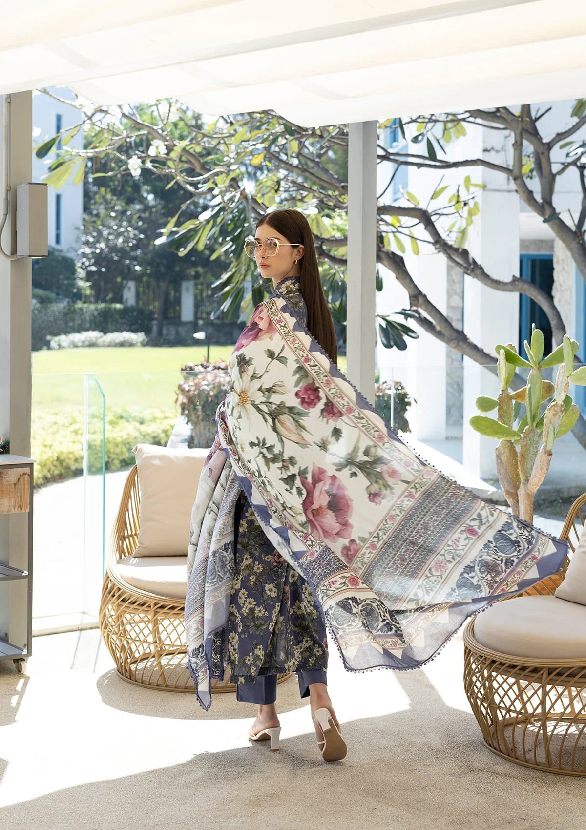 Elaf Prints Lawn Vol 1 2026=-6A BOO BERRY Aangan the essence of lawn & chiffon