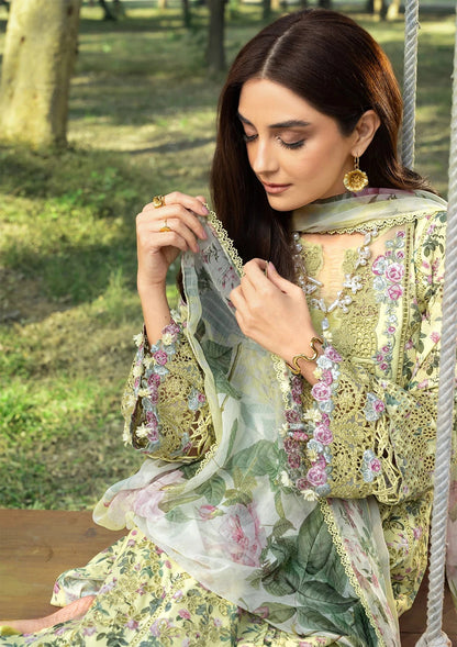 Elaf Chikankari Prints Lawn 2026=ERC-6A EYRA Aangan the essence of lawn & chiffon