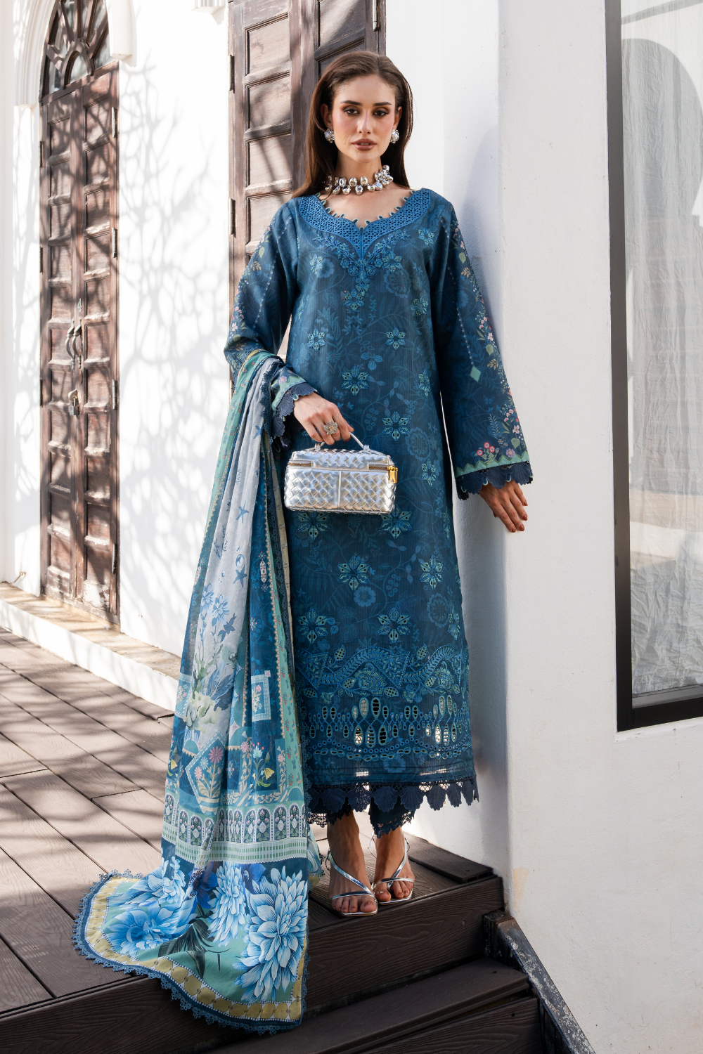 Aabyan Shezlin Chikankari Edit '26=zeriel Aangan the essence of lawn & chiffon
