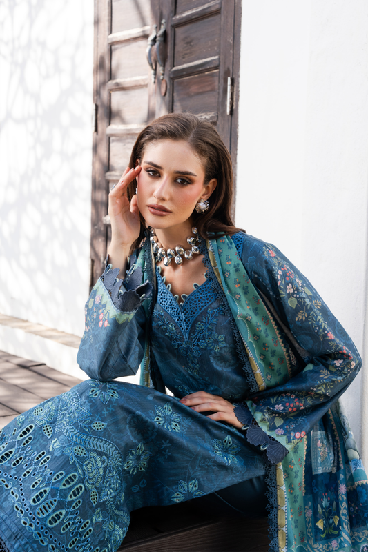 Aabyan Shezlin Chikankari Edit '26=zeriel Aangan the essence of lawn & chiffon
