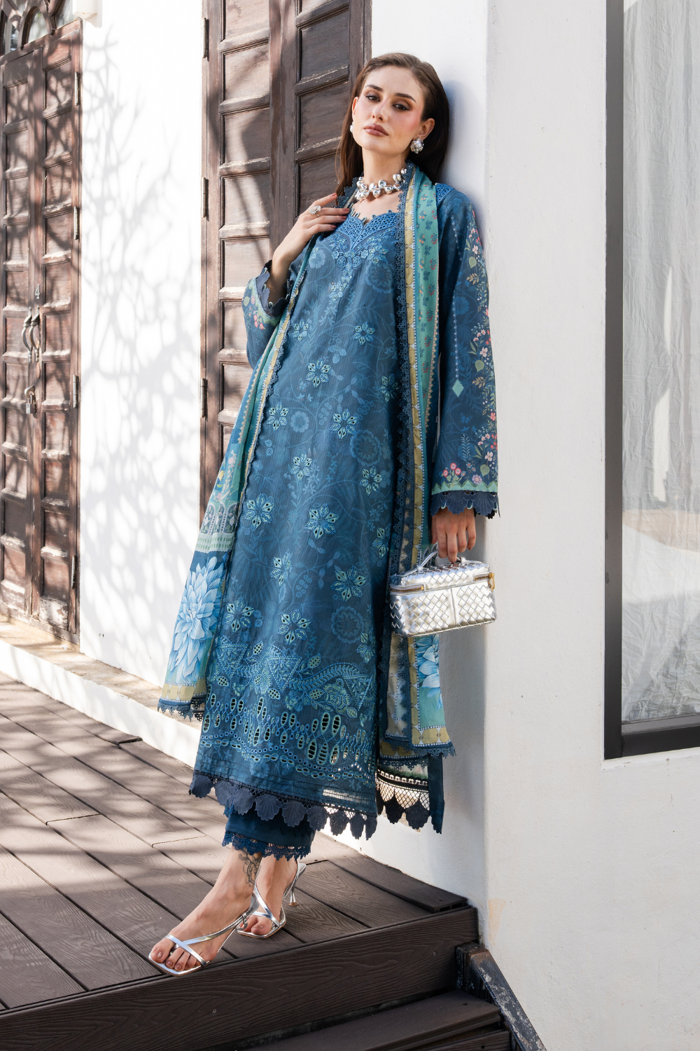 Aabyan Shezlin Chikankari Edit '26=zeriel Aangan the essence of lawn & chiffon