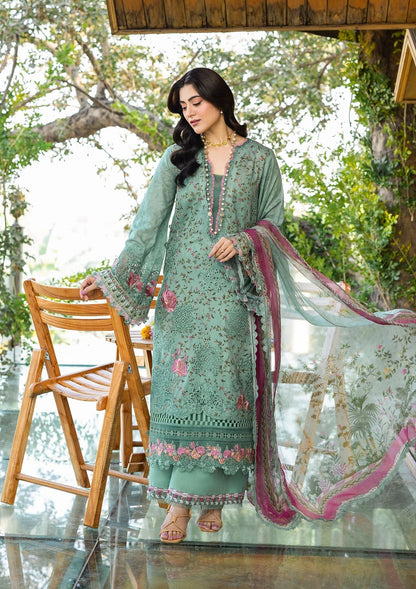 Elaf Chikankari Prints Lawn 2026=ERC--4B NAYAB Aangan the essence of lawn & chiffon