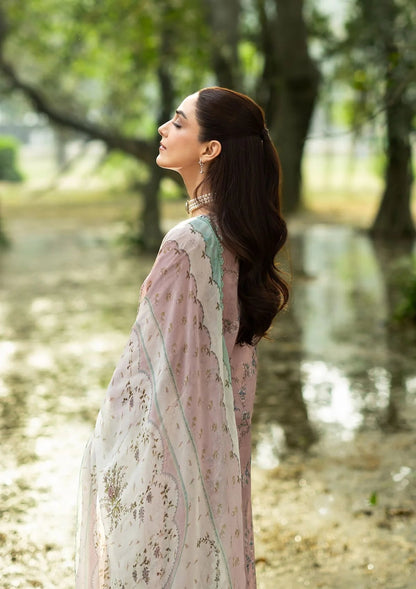 Elaf Chikankari Prints Lawn 2026=ERC-8A SAHAA Aangan the essence of lawn & chiffon
