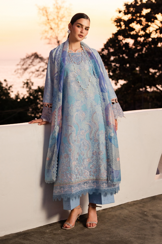 Aabyan Shezlin Chikankari Edit '26=calina Aangan the essence of lawn & chiffon