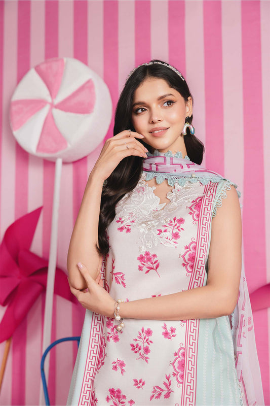 MARIA.B M.BASIC LAWN 202=9A Aangan the essence of lawn & chiffon