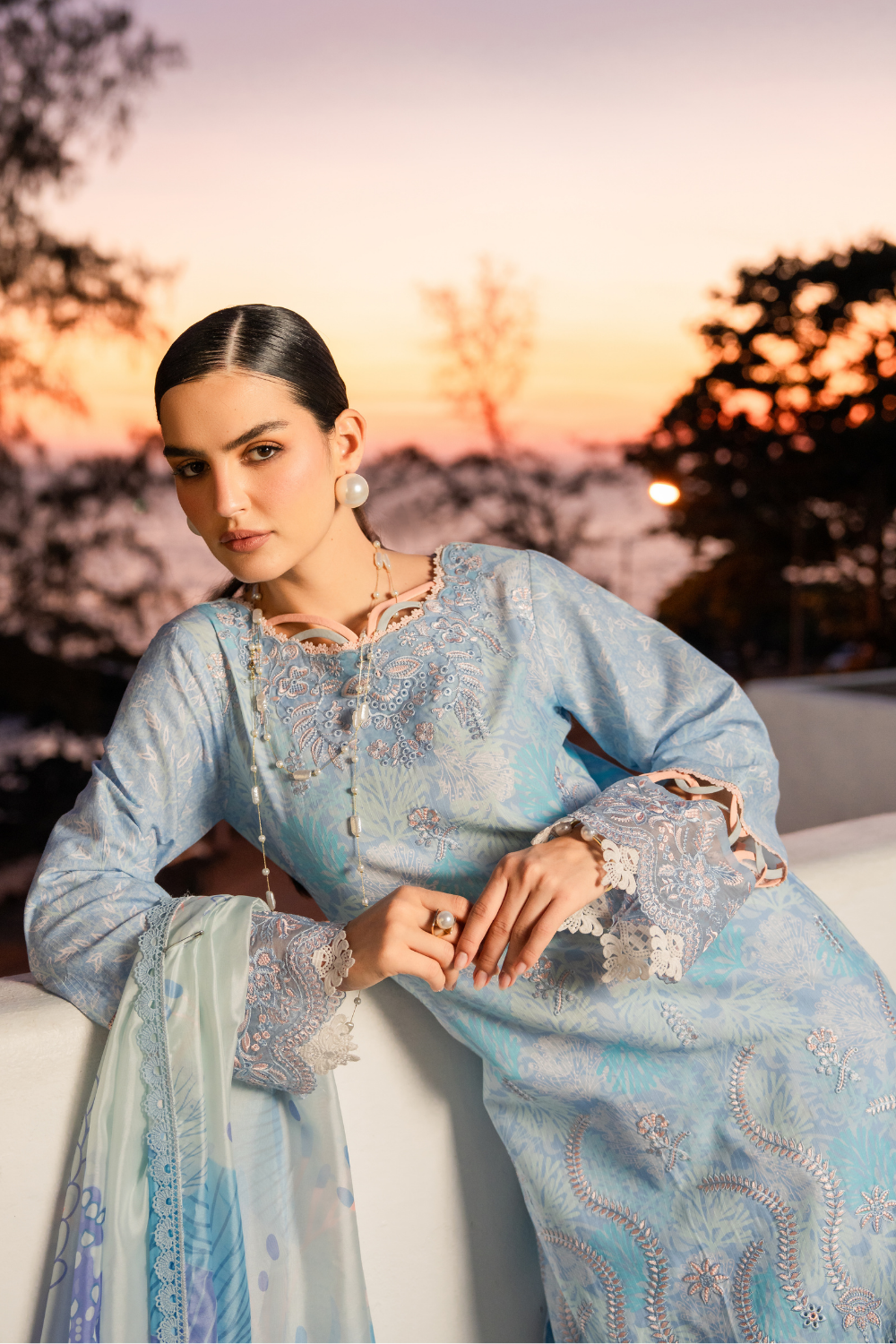 Aabyan Shezlin Chikankari Edit '26=calina Aangan the essence of lawn & chiffon