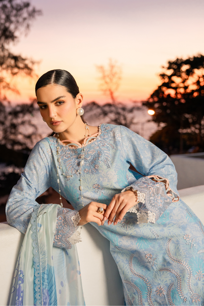 Aabyan Shezlin Chikankari Edit '26=calina Aangan the essence of lawn & chiffon