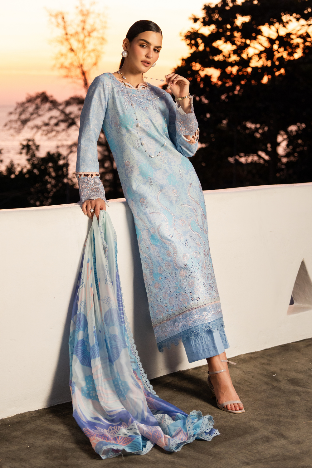 Aabyan Shezlin Chikankari Edit '26=calina Aangan the essence of lawn & chiffon