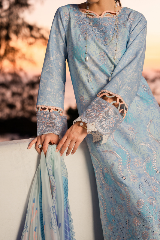 Aabyan Shezlin Chikankari Edit '26=calina Aangan the essence of lawn & chiffon