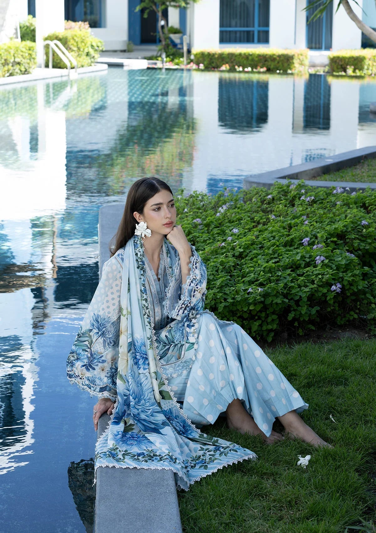 Elaf Prints Lawn Vol 1 2026=1A OCEAN PETALS Aangan the essence of lawn & chiffon