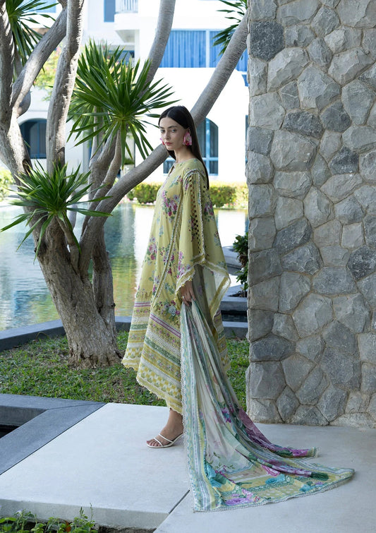 Elaf Prints Lawn Vol 1 2026=-4A AVOCADO Aangan the essence of lawn & chiffon
