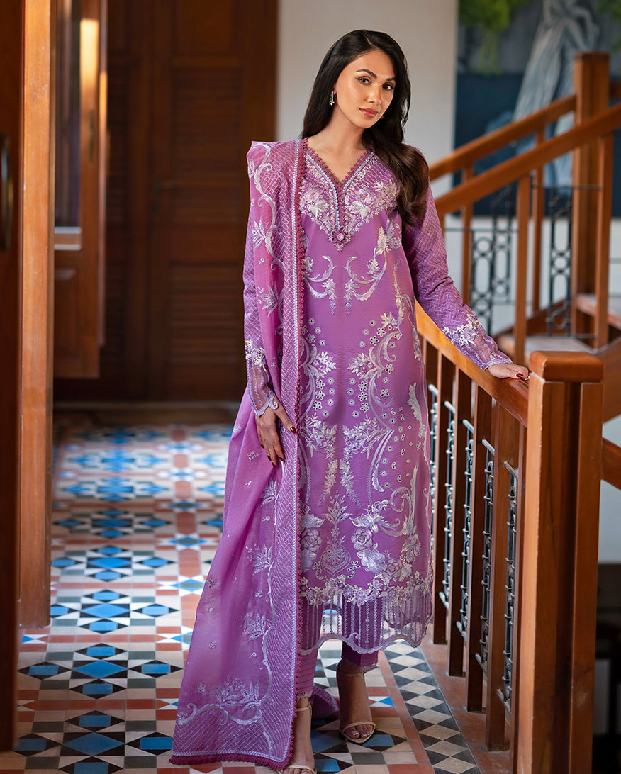 Mushq Astoria Festive Lawn '26-Arielle Aangan the essence of lawn & chiffon