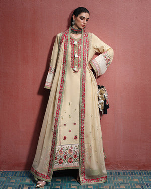 Mushq Nuvera Silk Cardinal Gem Off White Raw Silk Front Detail