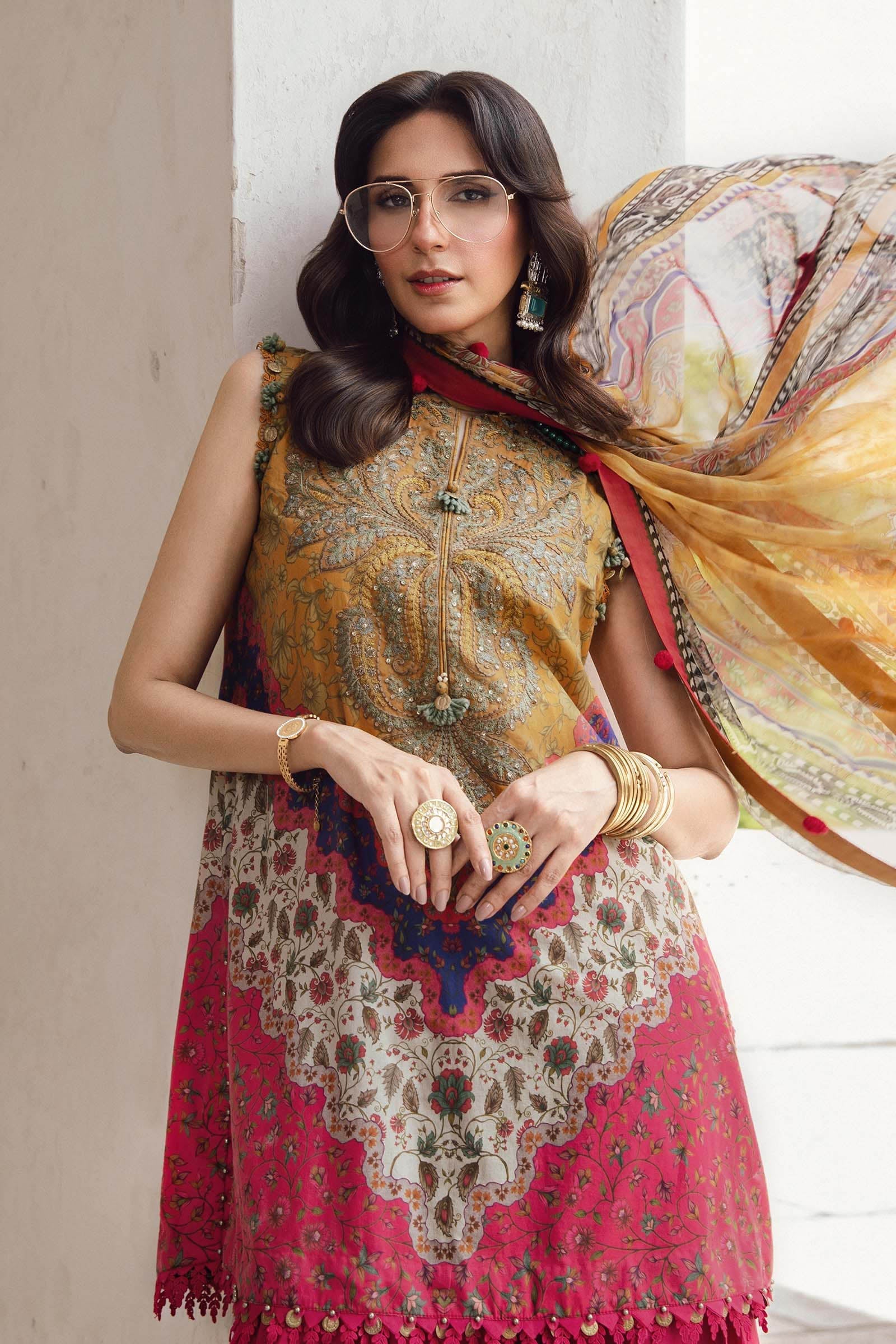 Maria B MPrint Fall/Winter unstitched 3-piece suit with digital print and festive colors