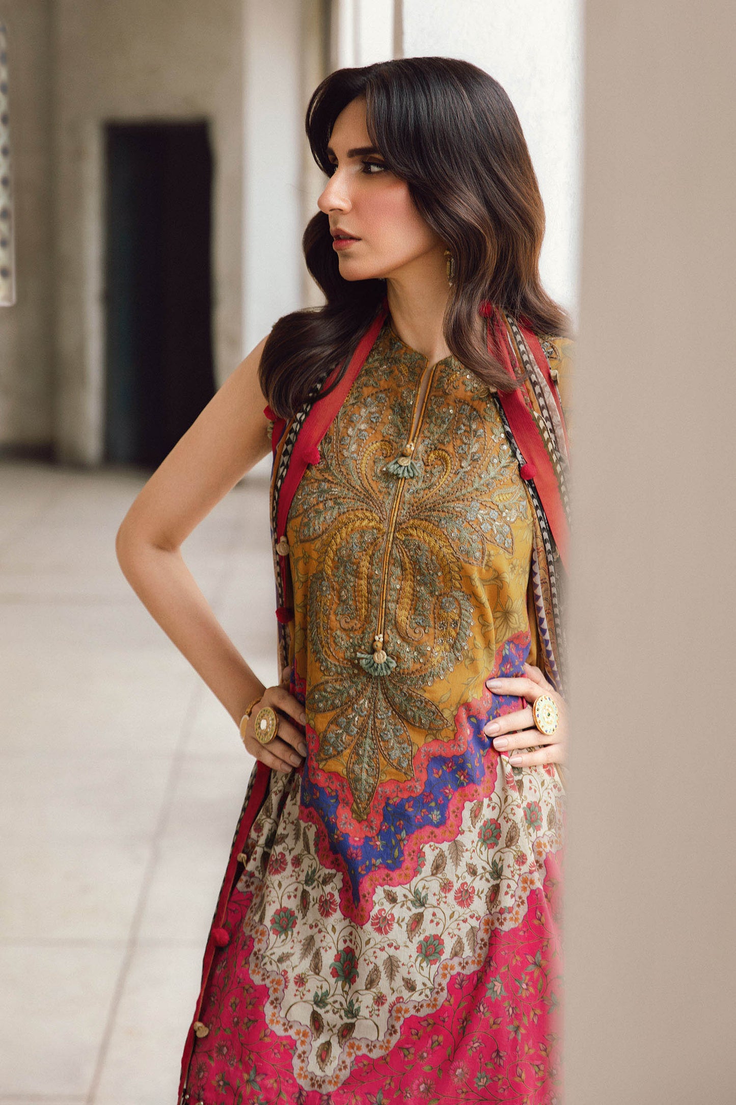 Maria B MPrint Fall/Winter unstitched 3-piece suit with digital print and festive colors
