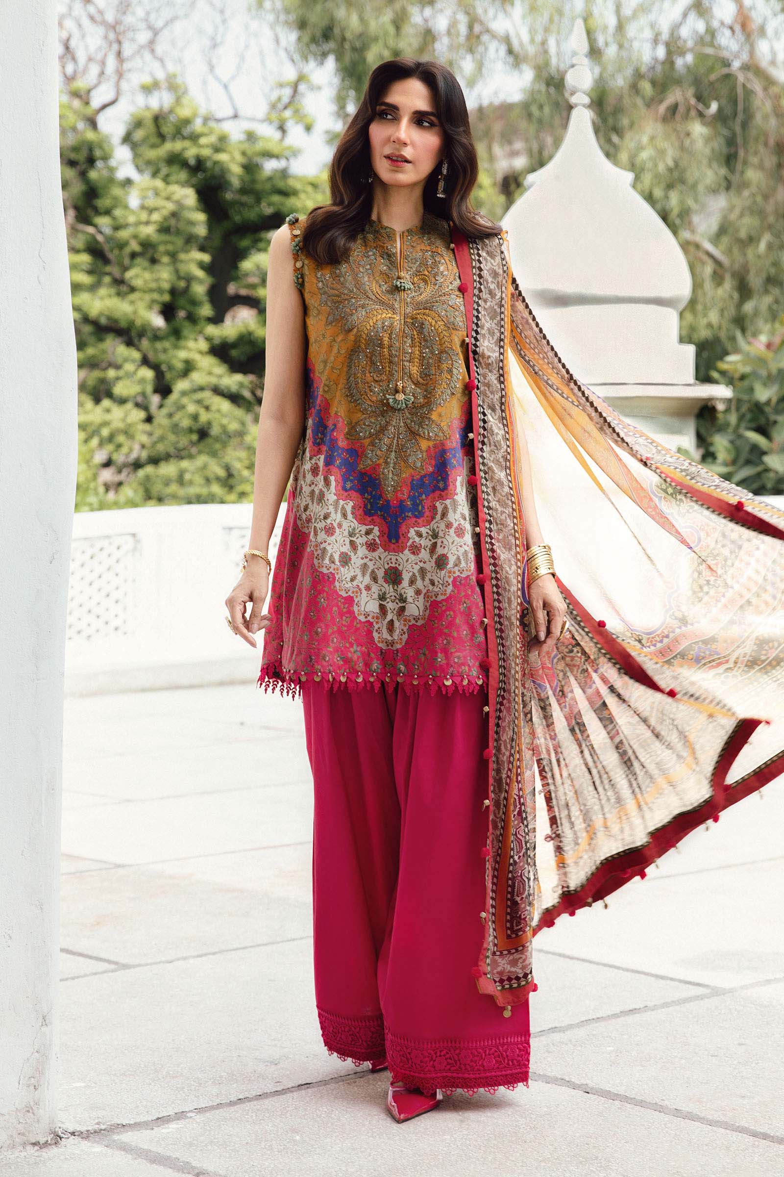 Maria B MPrint Fall/Winter unstitched 3-piece suit with digital print and festive colors