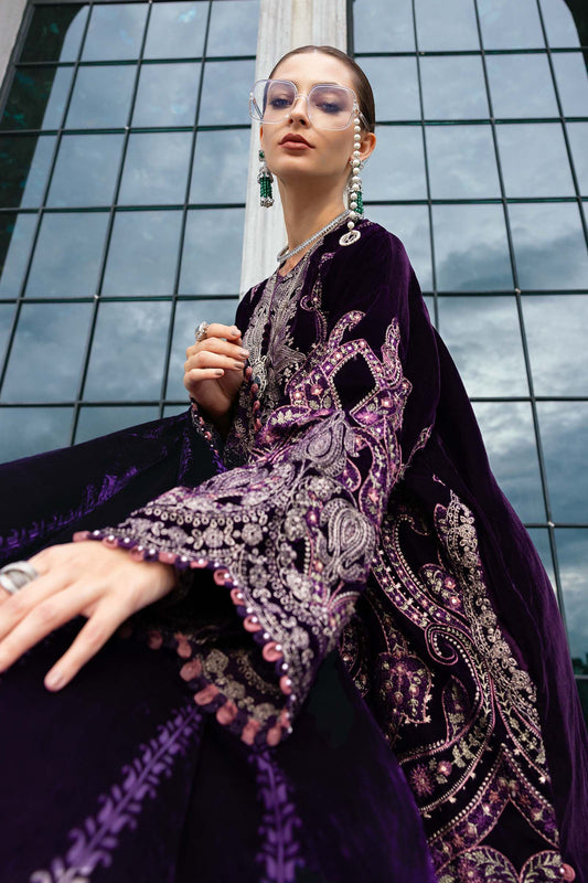 Maria.b winter lux 2025-WL-1311 Aangan the essence of lawn & chiffon