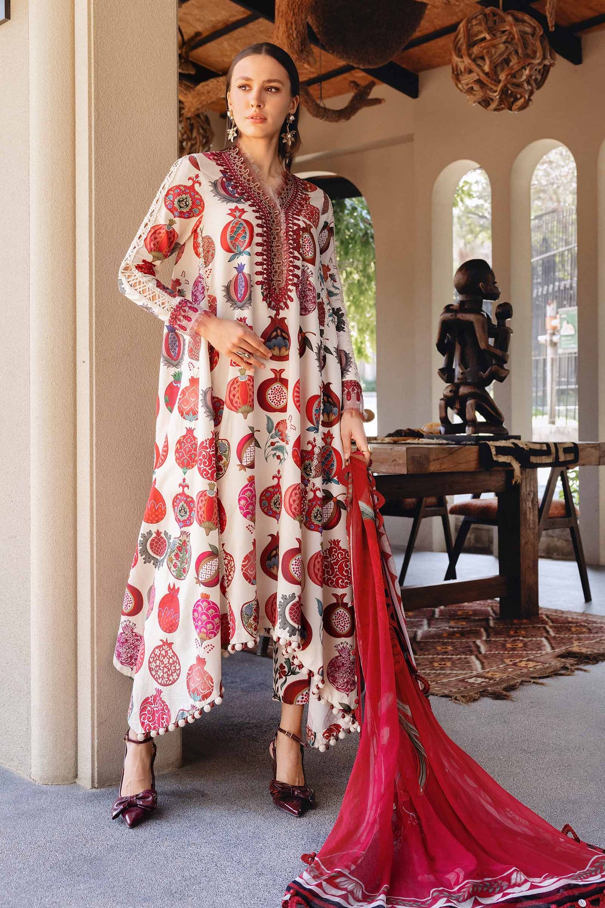MARIA.B M.Prints Lawn 2026=03a Aangan the essence of lawn & chiffon