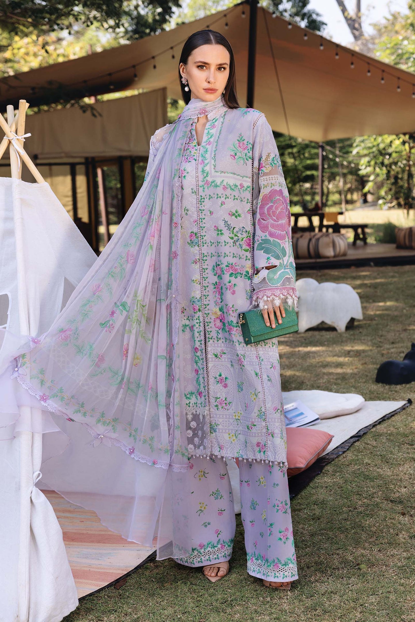 MARIA.B M.Prints Lawn 2026=04a Aangan the essence of lawn & chiffon