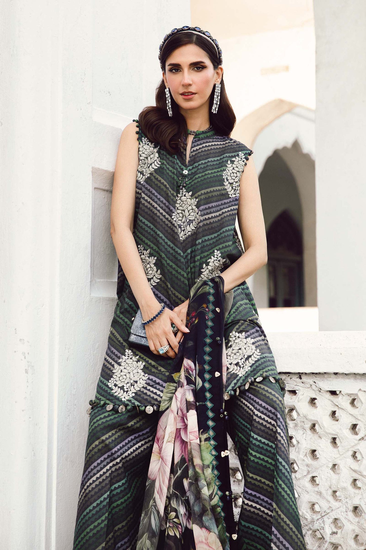 	Maria B MPrint Fall/Winter unstitched 3-piece suit with digital print and festive colors