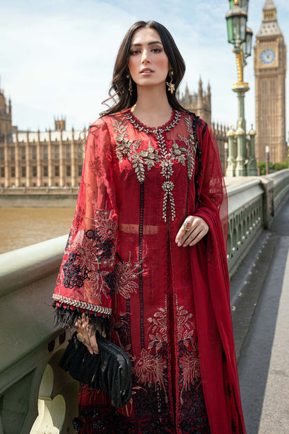 	Buy Maria B designer suits for weddings in India
• 	Original Pakistani festive wear by Maria B Soirée
• 	Maria B Soirée chiffon suits with embroidery India delivery
• 	Shop Maria B Soirée collection online in India
• 	Pakistani party wear suits by Maria B Soirée