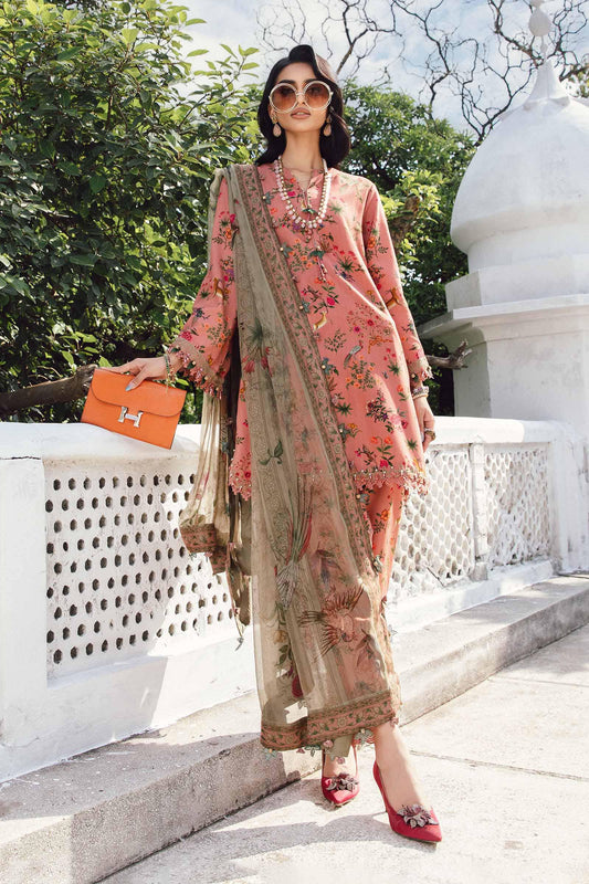 Maria B MPrint Fall/Winter women's clothing line featuring unstitched suits with wool shawls