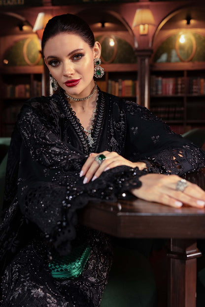 Maria.b winter lux 2025-WL-1307 Aangan the essence of lawn & chiffon