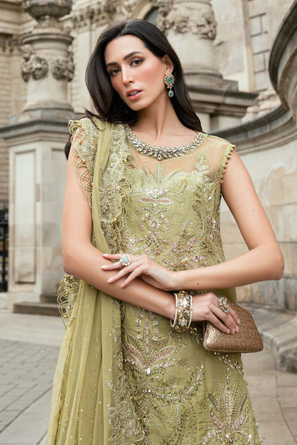 MARIA B soiree   3 Piece Unstitched Embroidered Raw Silk Suit Aangan.the essence of lawn & chiffon