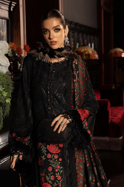 Maria.b winter lux 2025-WL-1309 Aangan the essence of lawn & chiffon