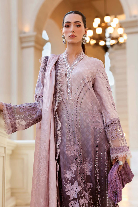 Maria B luxury Lawn 2026=01b Aangan | the Essence of Lawn & Chiffon