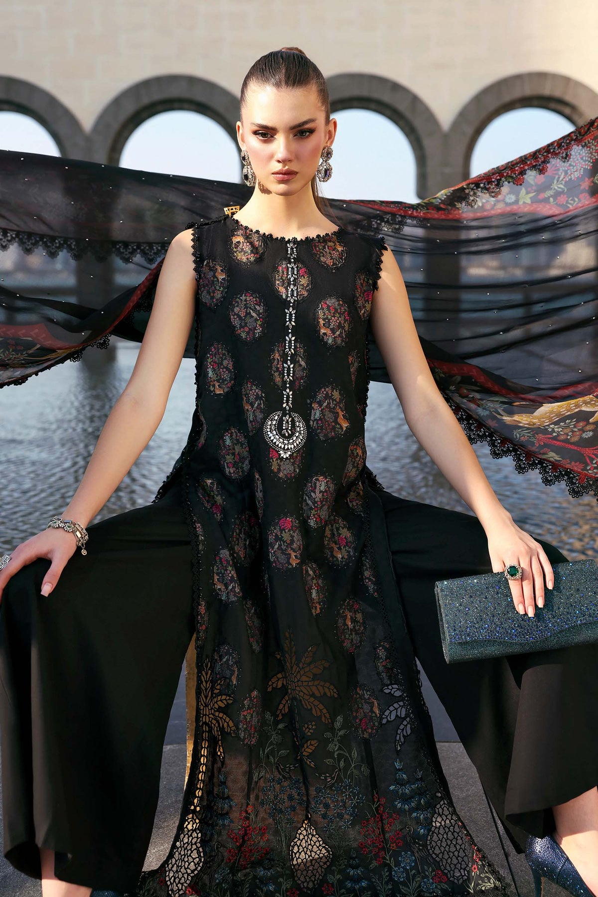 Maria B luxury Lawn 2026=05 b Aangan | the Essence of Lawn & Chiffon