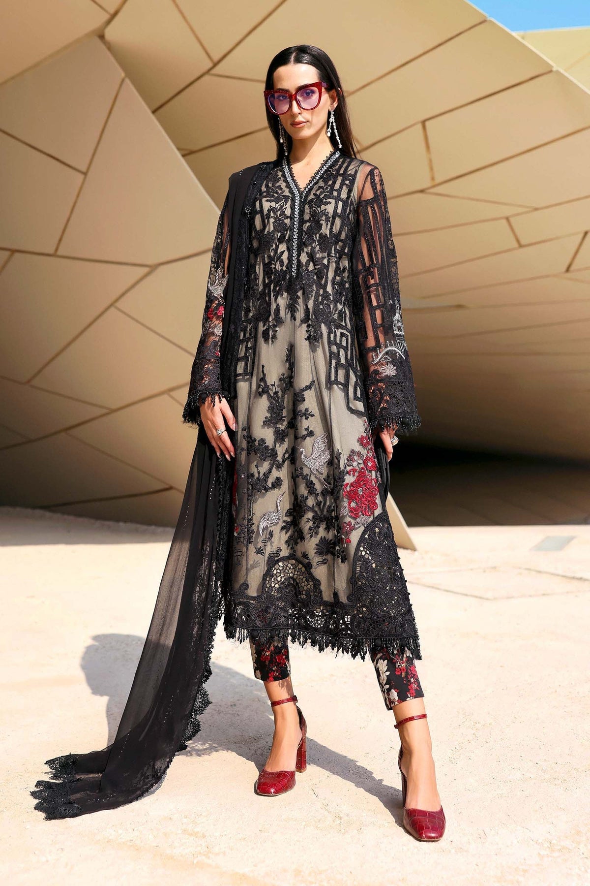 Maria B luxury Lawn 2026=07b Aangan | the Essence of Lawn & Chiffon