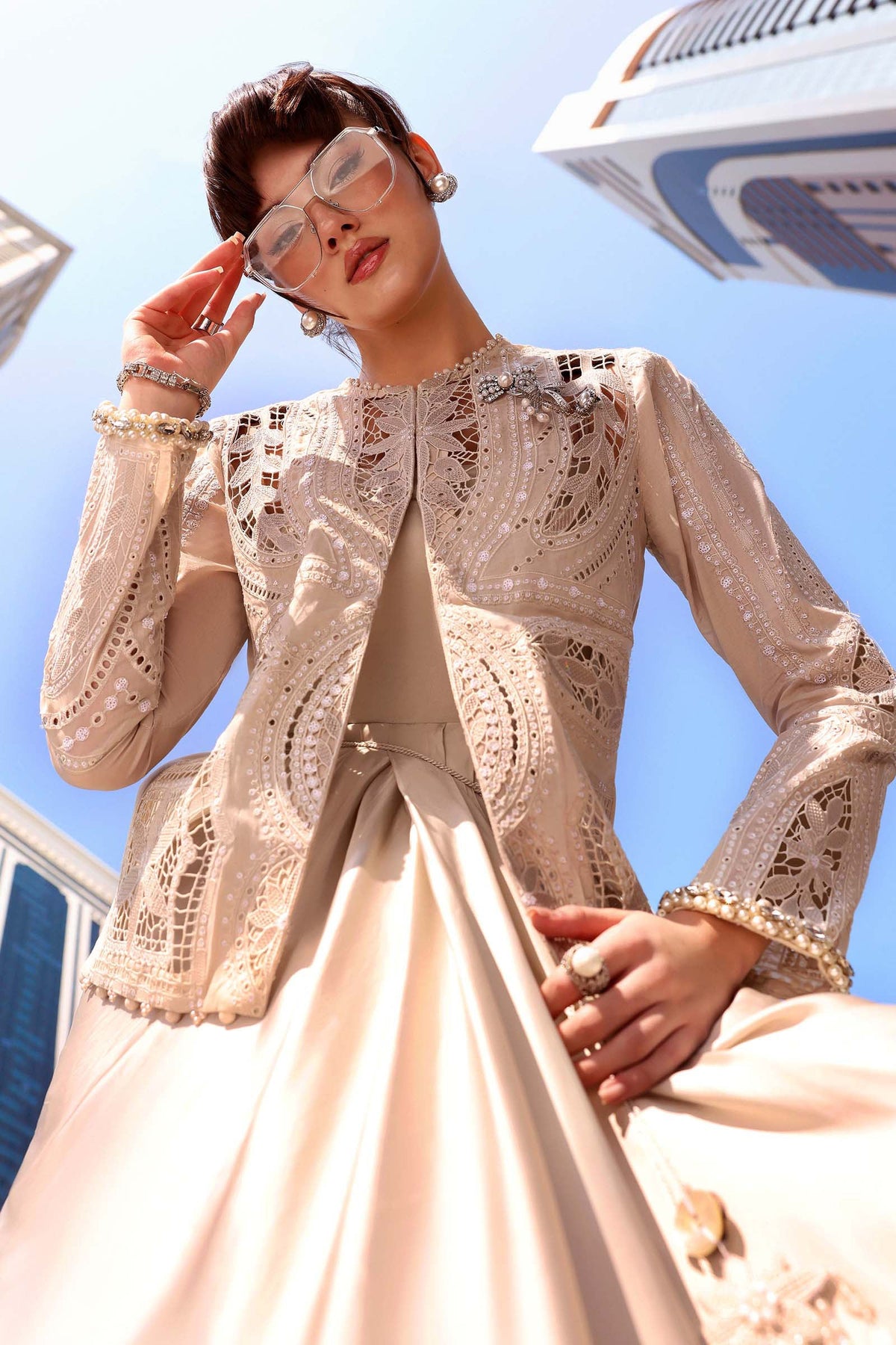 Maria B luxury Lawn 2026=08a Aangan | the Essence of Lawn & Chiffon