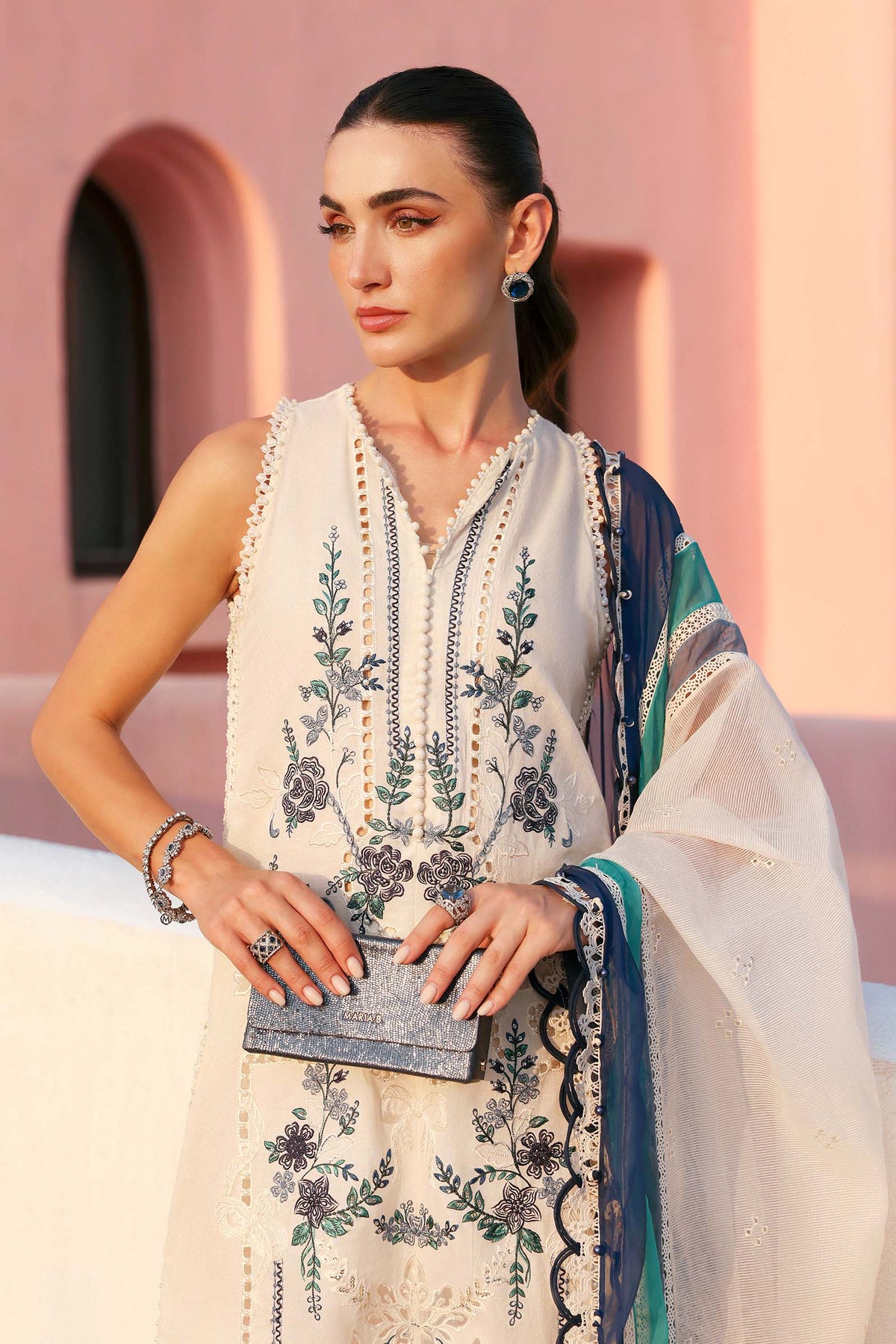 Maria B luxury Lawn 2026=09b Aangan | the Essence of Lawn & Chiffon