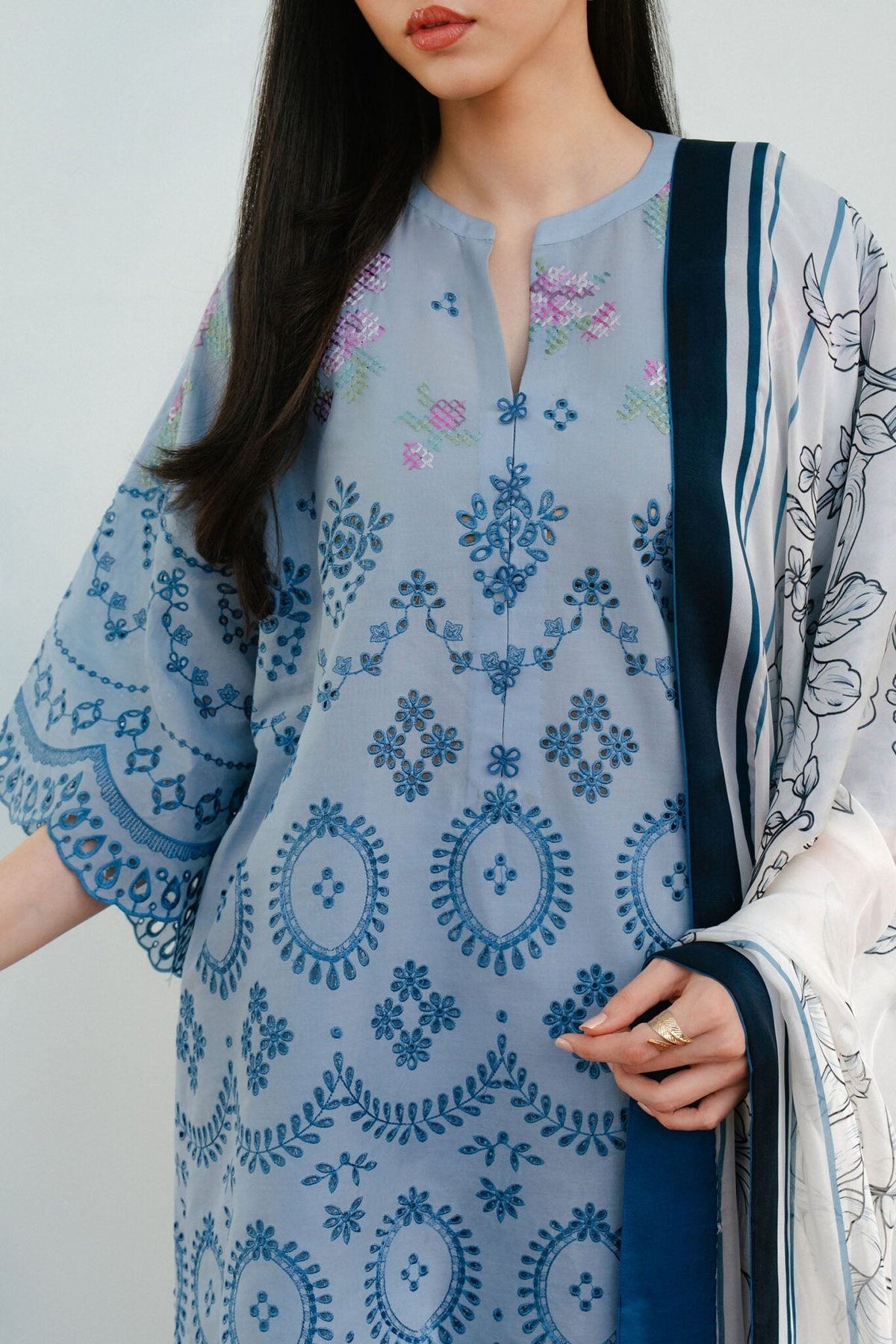 Coco by Zara Shahjahan Embroidered lawn suits 2025 - 6B