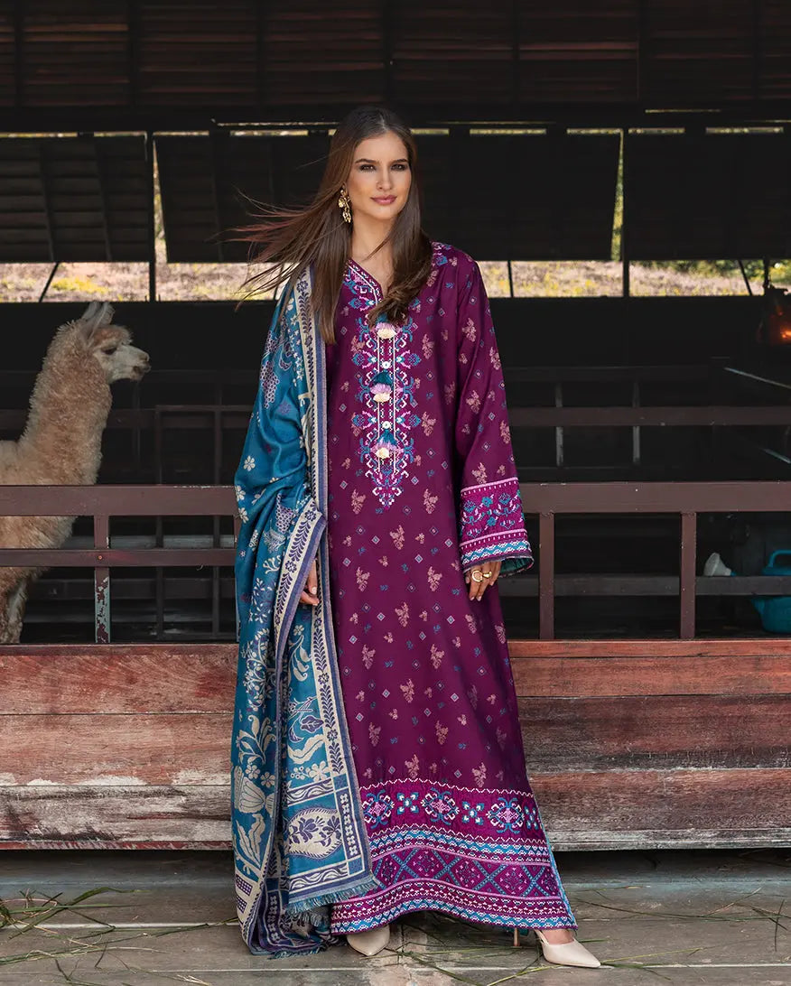 	Mushq Broadway winter collection Pakistani suits 2025
• 	Buy Mushq Broadway embroidered winter salwar suits online
• 	Mushq Broadway original Pakistani winter wear for women