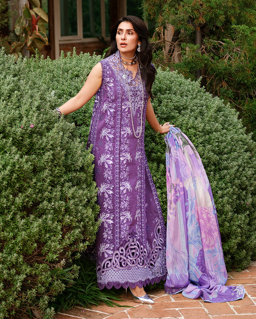 Mushq Amoi luxury lawn 2026= Lovers Lane Aangan | the Essence of Lawn & Chiffon