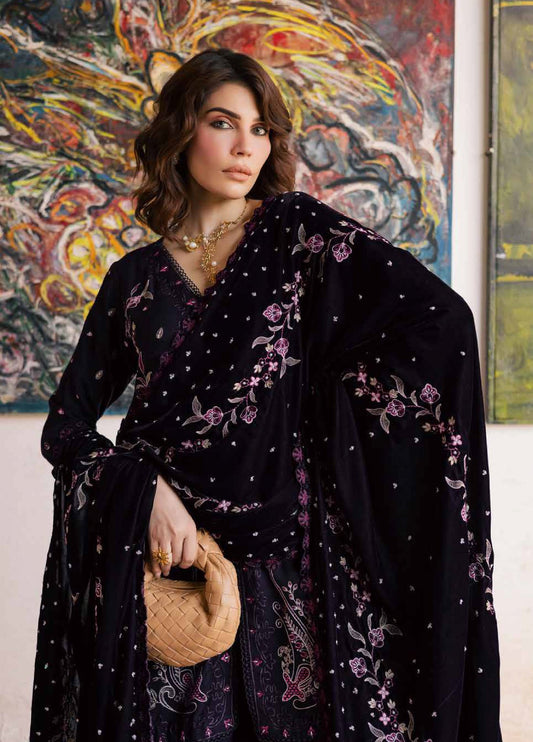 nureh leather peach embroidered winter suit for women  
nureh leather peach unstitched 3-piece suit with velvet shawl  
