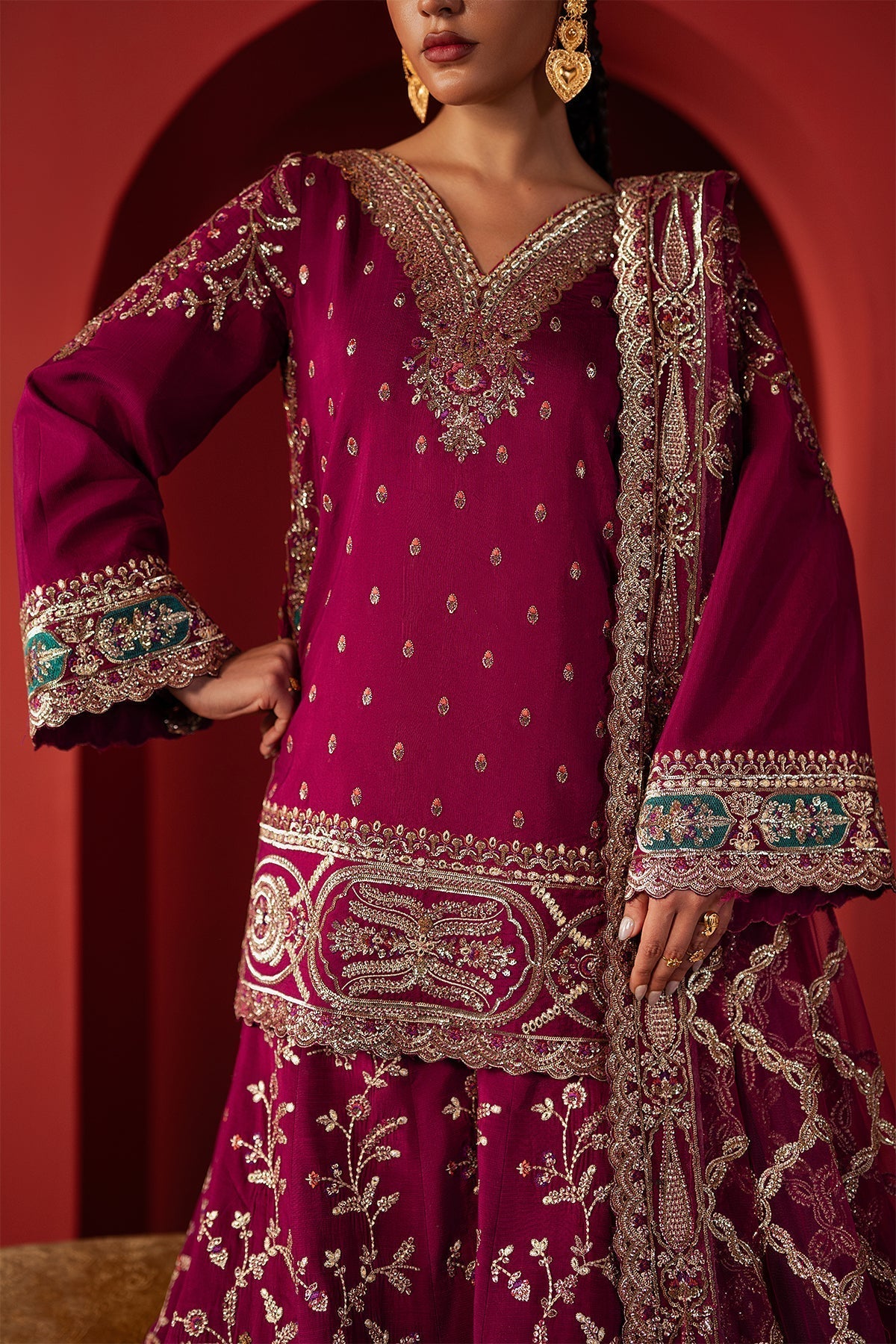 Afrozeh Divani Silk 2025-SHAMAL Aangan the essence of lawn & chiffon