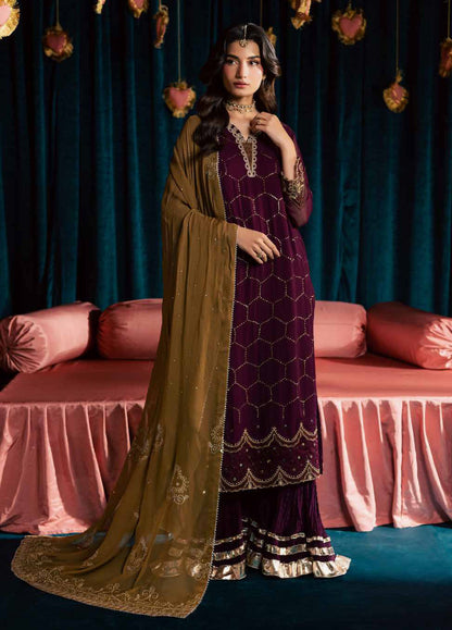 Mukeshkari by Nureh Unstitched Embroidered Chiffon 3 Piece Suit