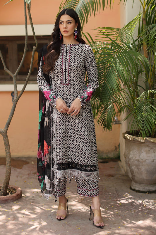 Charizma Combinations 2026 Lawn-CC6-8 Aangan the essence of lawn & chiffon