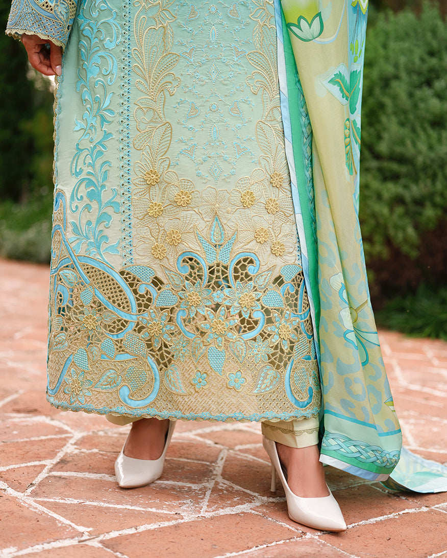 Mushq Amoi luxury lawn 2026=  Whispering Winds Aangan | the Essence of Lawn & Chiffon