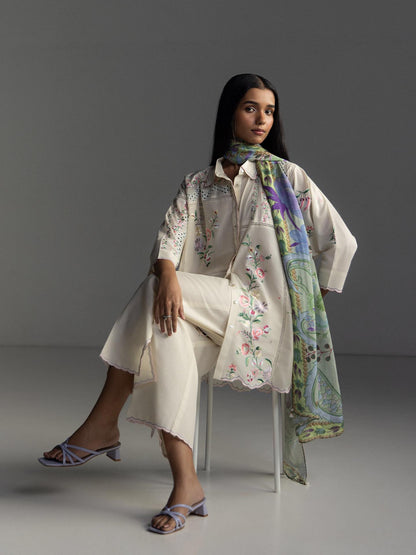 Coco Lawn By Zara Shahjhan 2026=5a Aangan the essence of lawn & chiffon