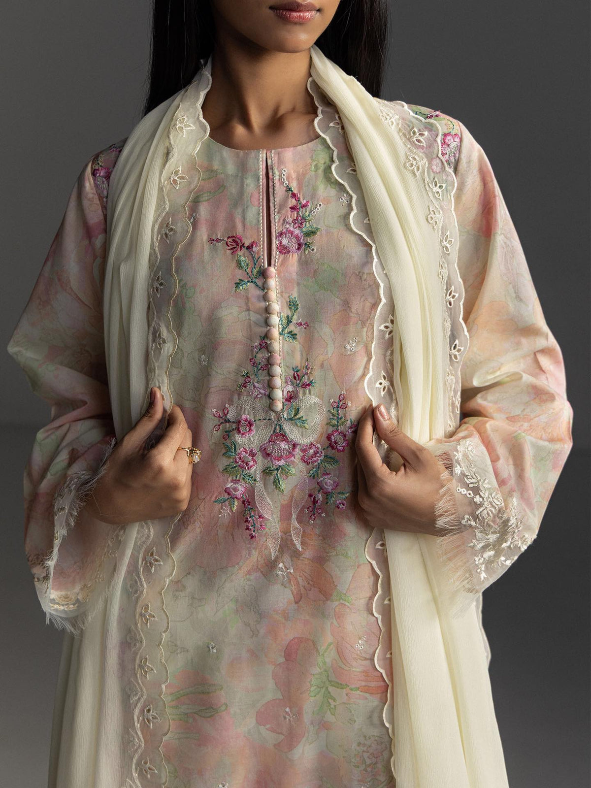 Coco Lawn By Zara Shahjhan 2026=6b Aangan the essence of lawn & chiffon